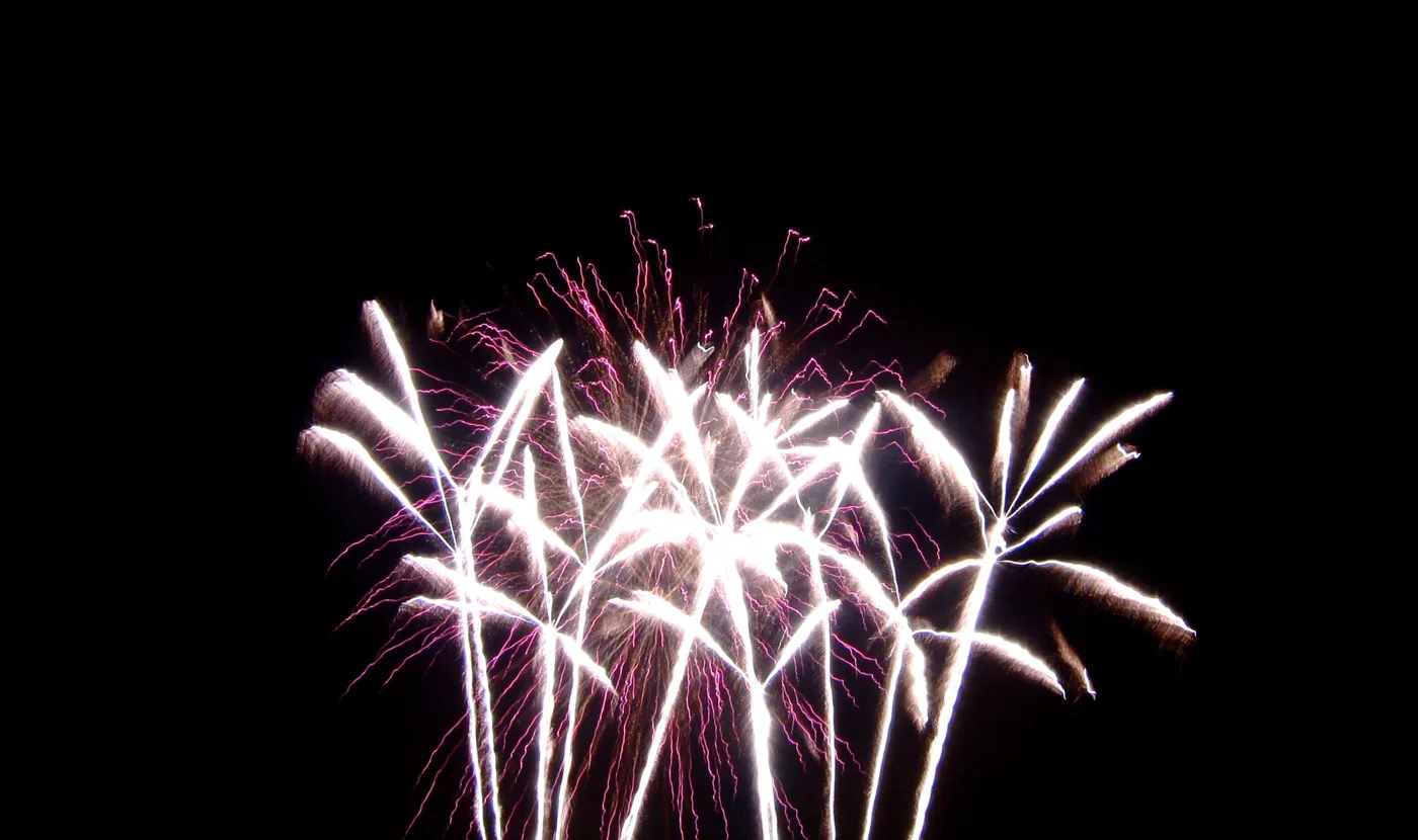 Fireworks over Battersea Park on Guy Fawkes Night; the park is the nearest large display to Fulham, across the river